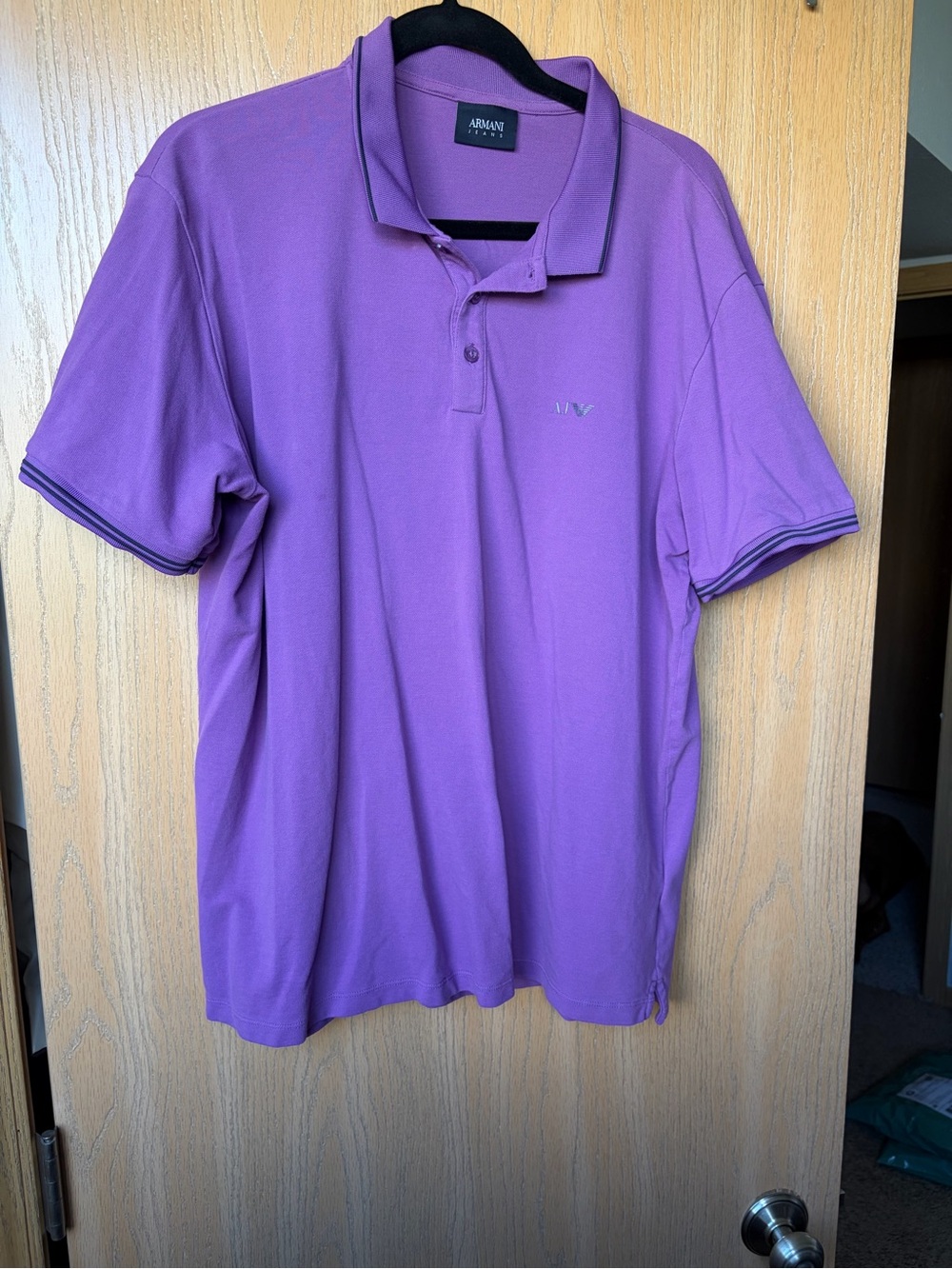 NWOT Armani Jeans Men's Purple Polo XXL
